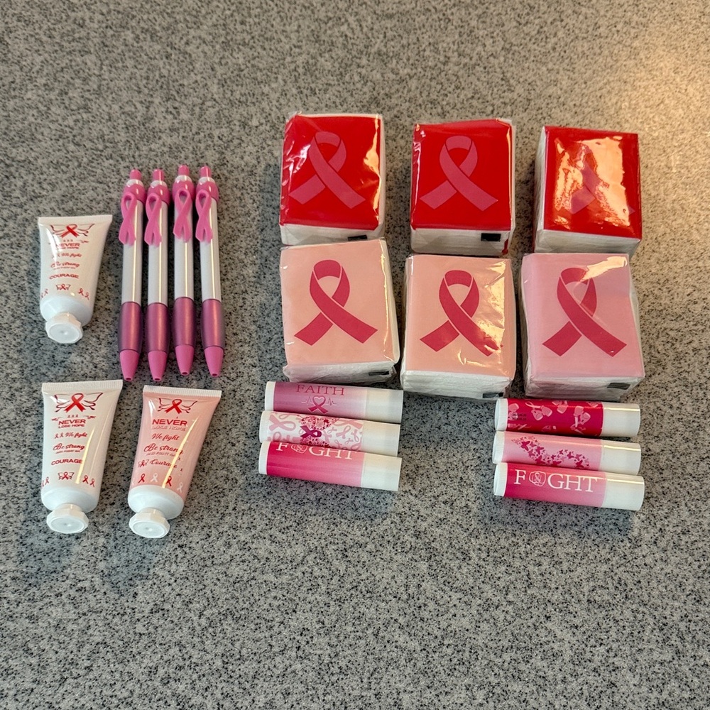 Breast Cancer Pink Ribbon Awareness Set